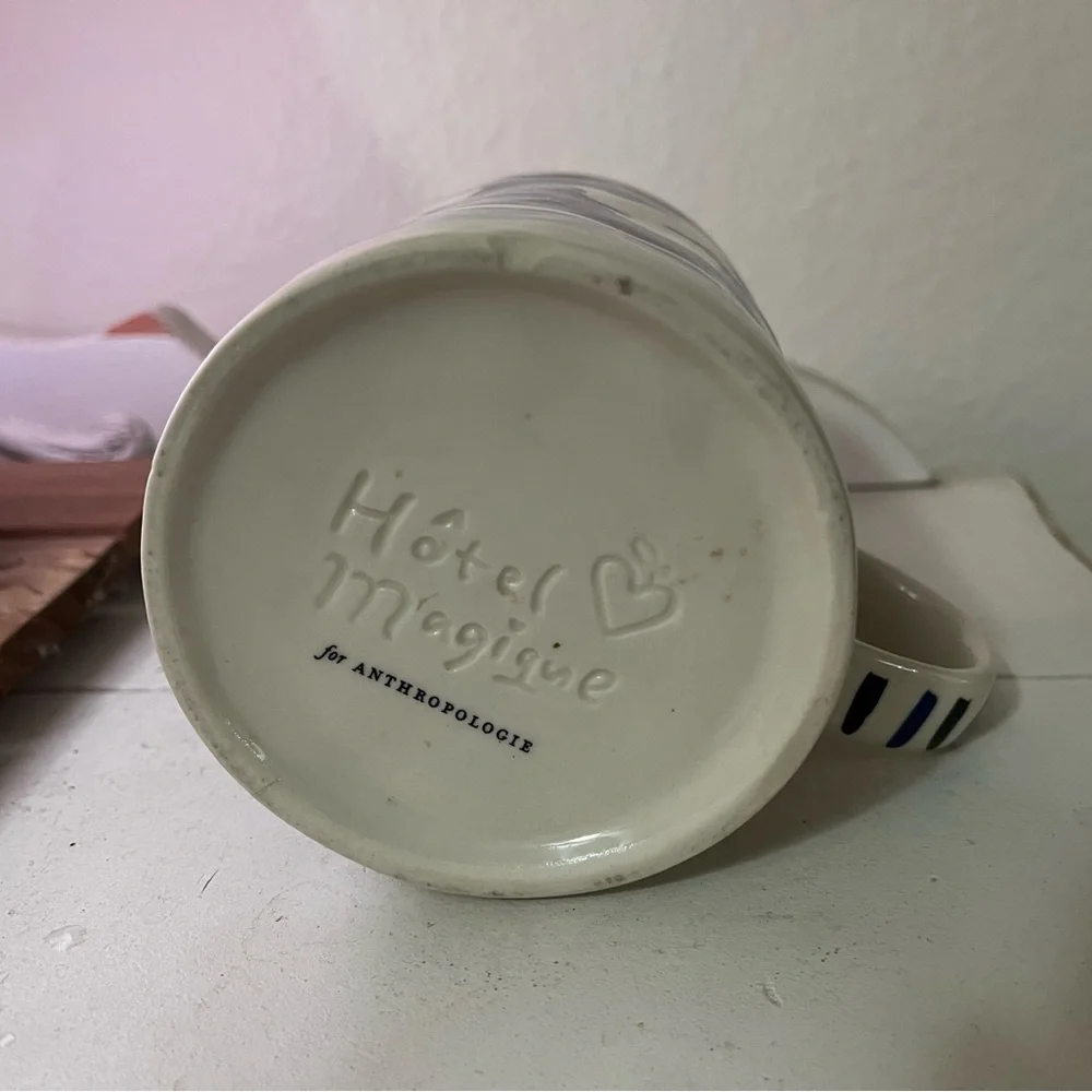 Anthropologie Hotel Magique Cobalt Blue Dove Mug - Picture 6 of 6